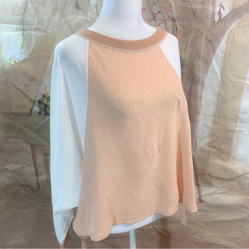 NEW Free People Game Time Tee In Peach - Picture 2 of 11